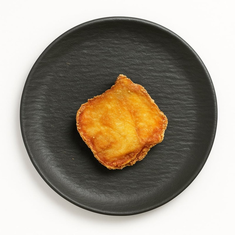 Patates d'Olot farcides formatge de cabra i ceba caramel·litzada